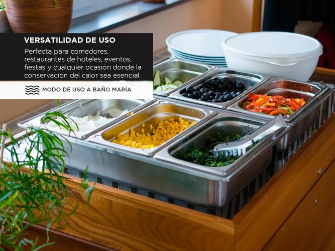 Buffetera Mantenedor Comidas Chafing Cuk by Gadnic 3 Bandejas - 3