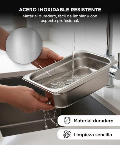 Bufetera Eléctrica Cuk By Gadnic 300W Mantenedor de Comida Caliente 3 Bandejas 2 5 Litros - 2