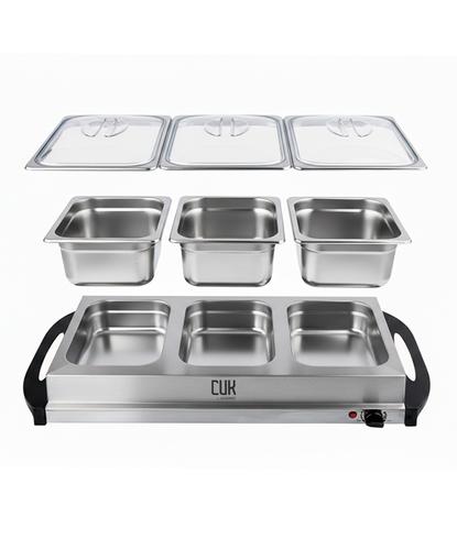 Bufetera Eléctrica Cuk By Gadnic 300W Mantenedor de Comida Caliente 3 Bandejas 2 5 Litros - 6