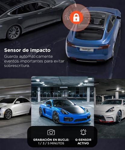 Dashcam RedTiger F7N Tactil 4K Camara trasera 318 Control por Voz GPS Visión Nocturna 128gb - 3