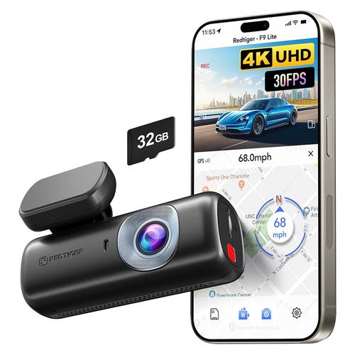 Dashcam RedTiger F9 Lite 4K ADAS GPS Visión nocturna Cámara de Tablero Frontal  - 0