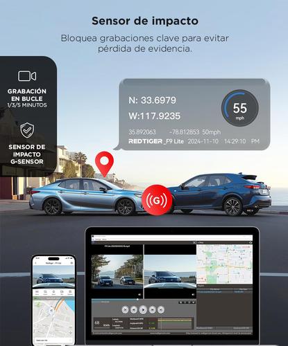 Dashcam RedTiger F9 Lite 4K ADAS GPS Visión nocturna Cámara de Tablero Frontal  - 4
