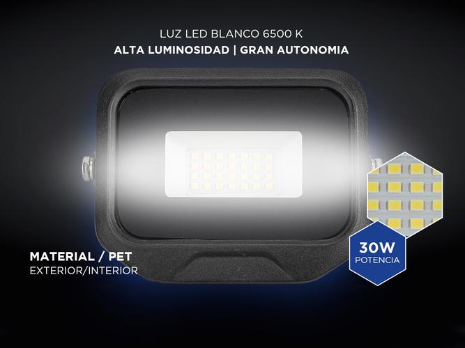 Reflector Led Blanco 30W ExterioresInteriores - 3