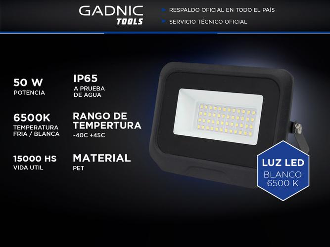 Kit x 4 Reflectores Led Blanco 50W Exteriores/Interiores 6500k - 1