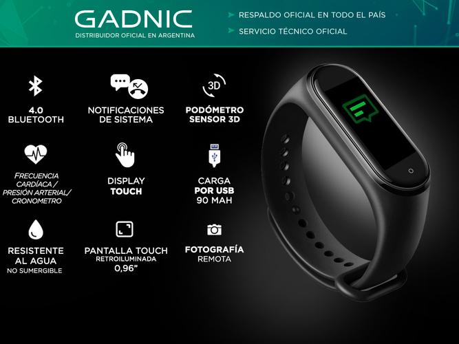 Smartband Gadnic R2 Bluetooth Watch Band Monitor Deportes - 1