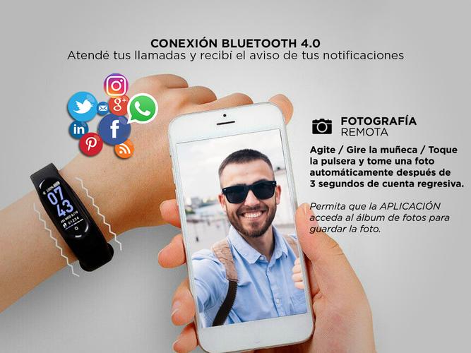 Smartband Gadnic R2 Bluetooth Watch Band Monitor Deportes - 3