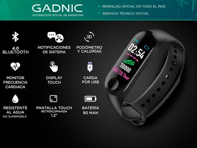 Smartband Bluetooth Gadnic R3 Watch Band Monitor Deportes - 1