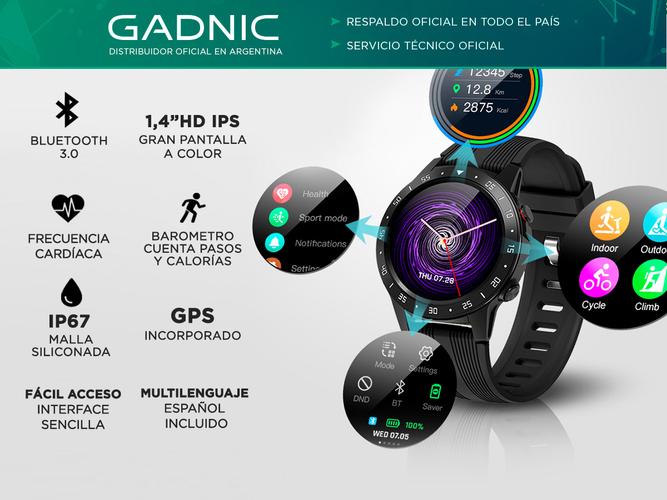 Smartwatch Gadnic R10 GPS Watch 1.3 Bluetooth Waterproof Ip67 Outlet - 1