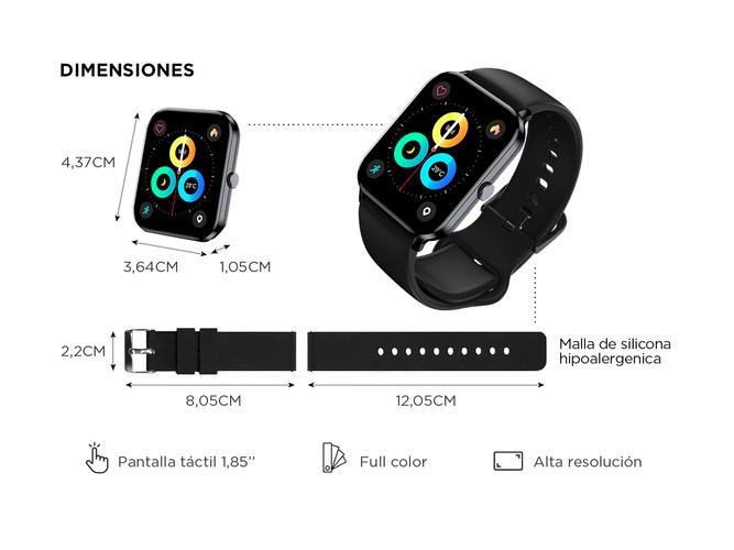 Smartwatch QCY GTC Pantalla 1.85 Con Control De Salud - 5