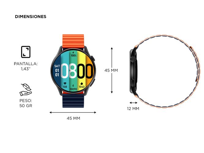 Smartwatch Kieslect Kr Pro Pantalla 143 Amoled IP68 Malla Magnética - 5
