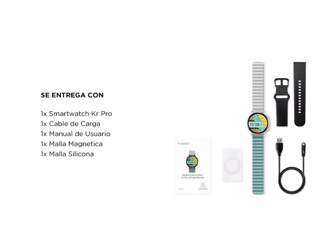 Smartwatch Kieslect Kr Pro Pantalla 143 Amoled IP68 Malla Magnética - 6