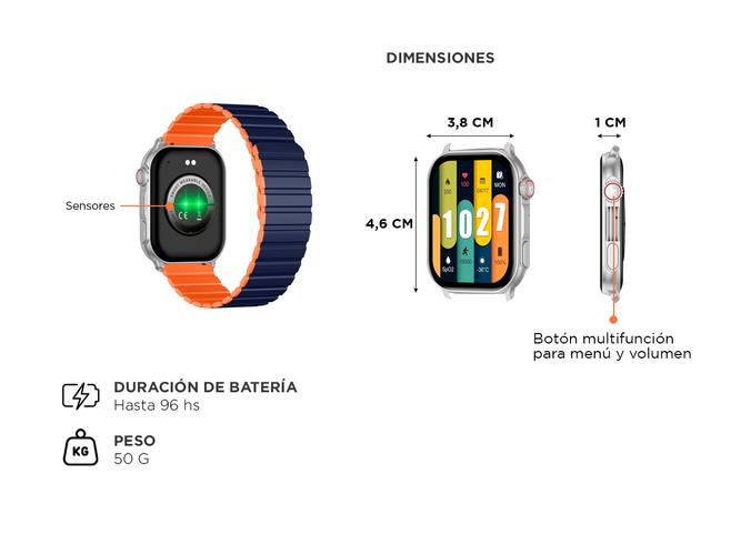 Smartwatch Kieslect Ks Pro Pantalla 201 Amoled IP68 Malla Magnética - 4