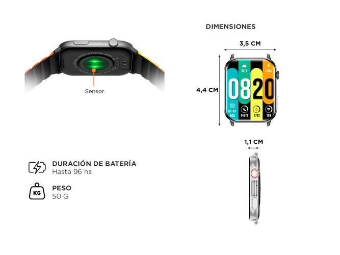 Smartwatch Kieslect Ks Pantalla IP68 Malla Magnética Bluetooth - 4