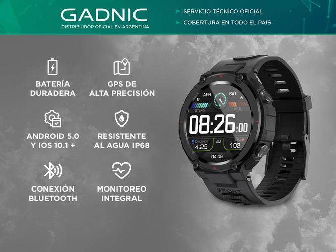 Reloj Inteligente Táctico Gadnic R231 resistente al Agua Deportivo GPS  - 1
