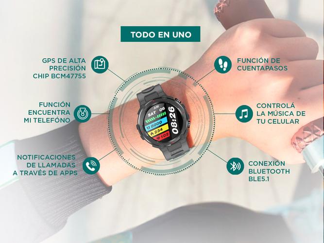 Reloj Inteligente Táctico Gadnic R231 resistente al Agua Deportivo GPS  - 4