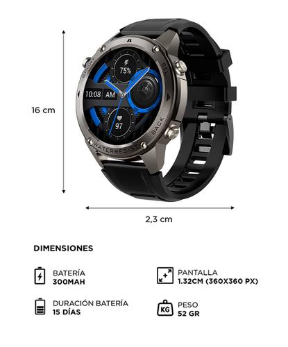 Reloj Inteligente Táctico Gadnic R231 resistente al Agua Deportivo GPS  - 6