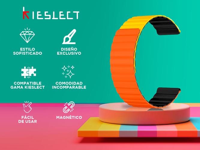 Malla Banda Magnética de Reloj Kieslect Amarillo y Naranja  - 1