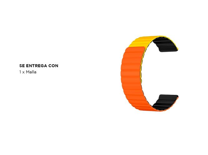 Malla Banda Magnética de Reloj Kieslect Amarillo y Naranja  - 4