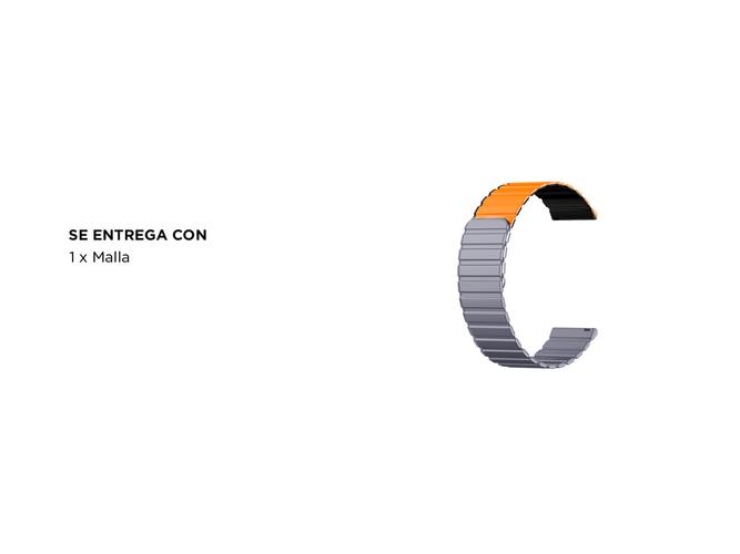 Malla Banda Magnética de Reloj Kieslect Gris y Naranja  - 4