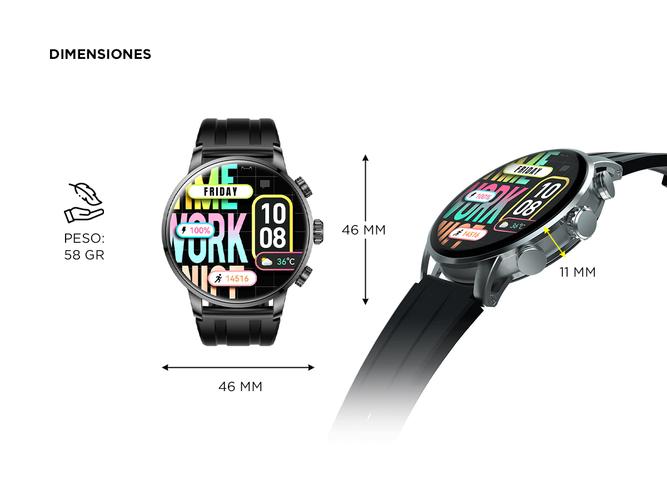 Smartwatch Kieslect Kr2 Pantalla 143 Amoled IP68 Malla Magnética - 5