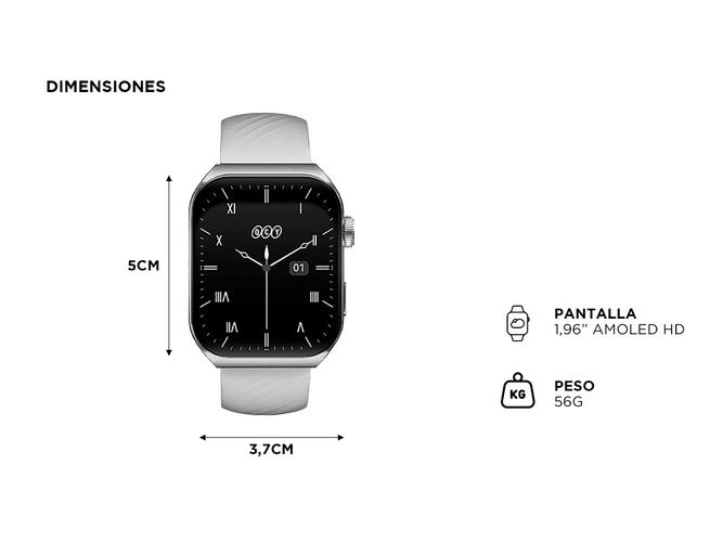 Reloj Smartwatch QCY GS2 196 AMOLED HD - 5