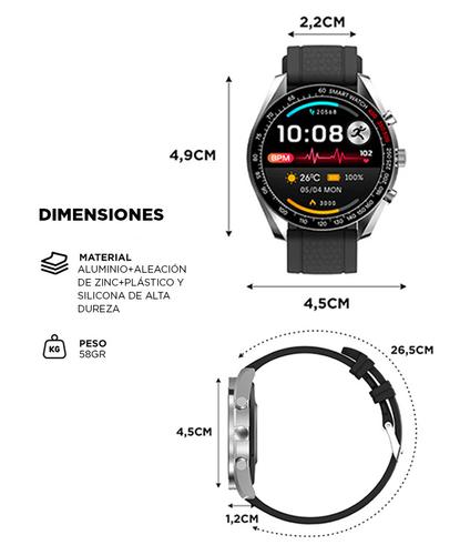 Reloj Smartwatch Gadnic Inteligente Función Llamada - 5