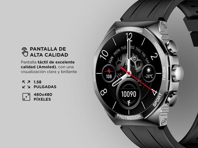 Reloj Smartwatch Gadnic Inteligente Función Llamada Pantalla táctil  - 3
