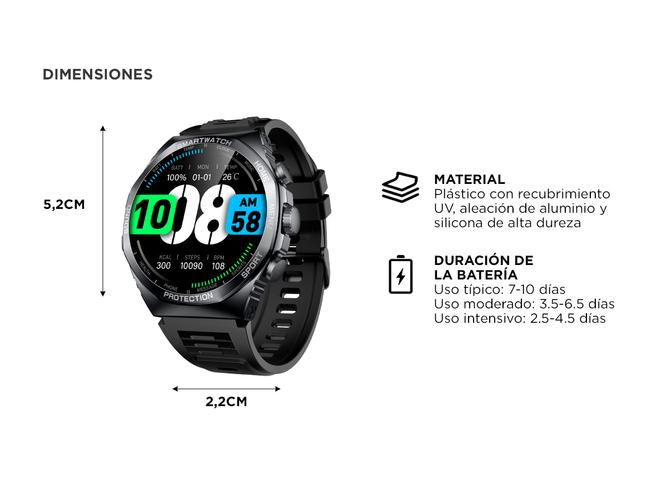 Reloj Smartwatch Gadnic Inteligente Función Llamada Pantalla táctil  - 5