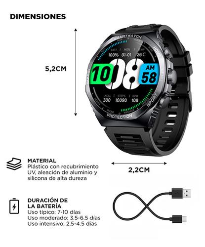 Reloj Smartwatch Gadnic Inteligente Función Llamada Pantalla táctil  - 6