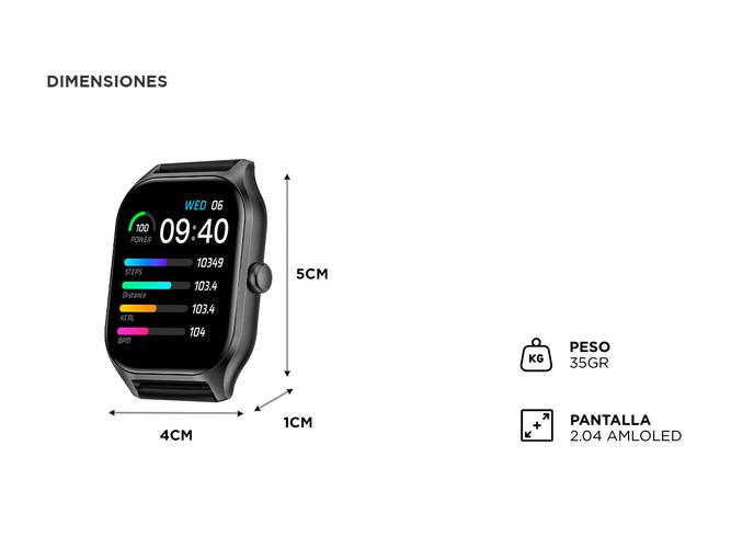 Reloj Smartwatch Gadnic Pantalla Táctil IP68 - 5