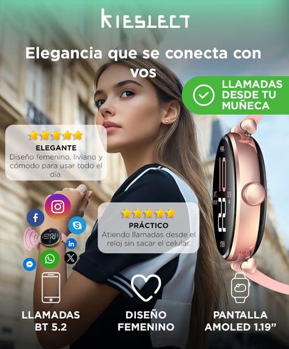 Smartwatch Mujer Kieslect Pura Ele Reloj Digital Inteligente Resistente al Agua IP68 - 1