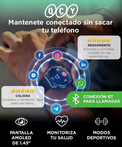 Smartwatch QCY GT2 S3 Pantalla AMOLED 143 Modos Deportivos Monitoreo De Salud   - 1