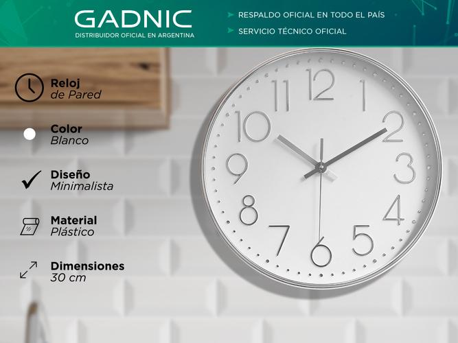 Reloj De Pared Gadnic Grande Quartz  Usado - 1