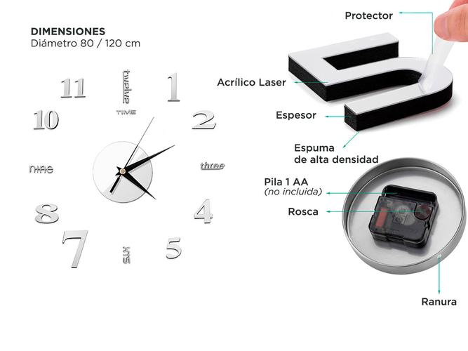 Reloj de Pared Gadnic De Pared  - 5