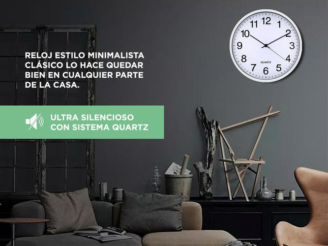 Reloj De Pared Gadnic Grande Quartz Para Cocina  - 3