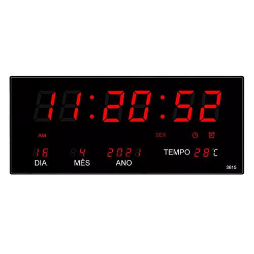 Reloj de Parede Grande Gadnic Led Digital - 0