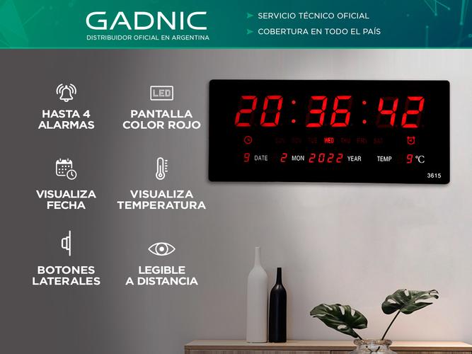 Reloj de Parede Grande Gadnic Led Digital - 1