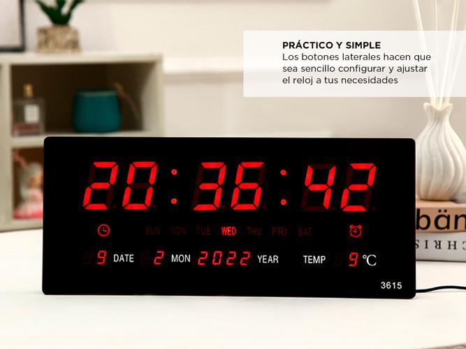 Reloj de Parede Grande Gadnic Led Digital - 2
