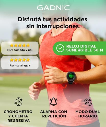 Reloj Digital Deportivo Gadnic Apolo Sumergible  - 1