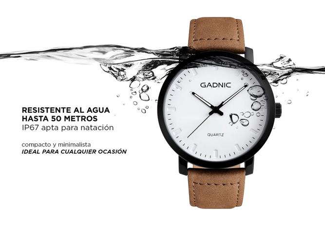 Reloj de Diseño Analógico Gadnic Hades Malla de Cuero - 4