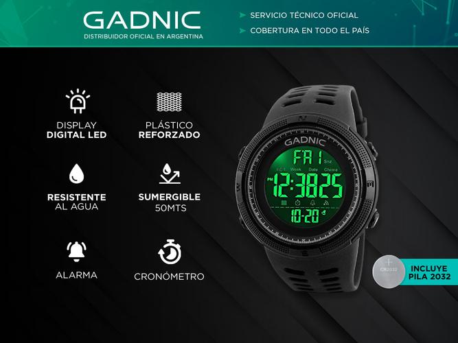 Reloj de Hombre Digital RM50F22 Gadnic Deportivo Malla Silicona  - 1