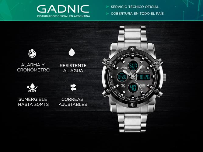 Reloj Digital Gadnic RM70F23 Acero Inoxidable Cronometro Alarma Timer Outlet - 1