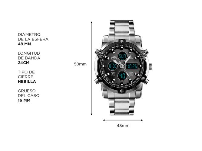 Reloj Digital Gadnic RM70F23 Acero Inoxidable Cronometro Alarma Timer - 5