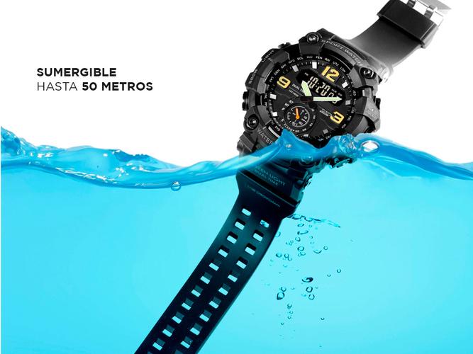Reloj Digital Gadnic RM80F23 Hombres Sumergible Alarma Cronometro Display LED - 3