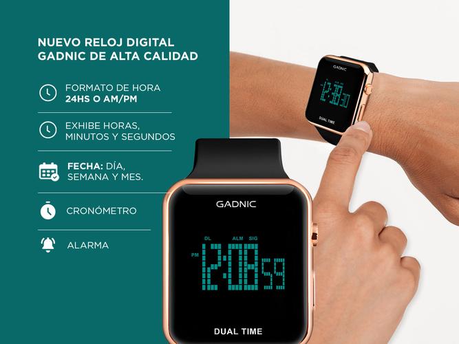 Reloj Gadnic RM90F24 Digital Unisex Gold  - 2