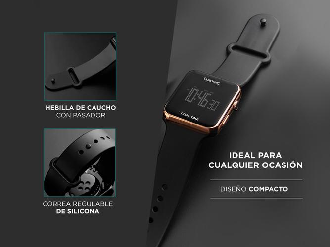 Reloj Gadnic RM90F24 Digital Unisex Gold  - 3