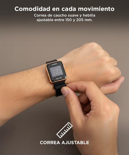 Reloj Digital Gadnic Unisex Gold 12Hs 24Hs Resistencia 3 ATM 36 mm - 3
