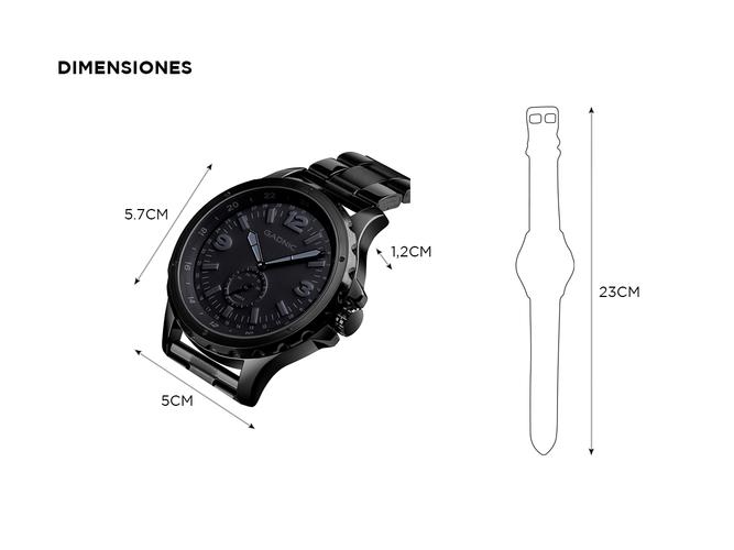 Reloj de Cuarzo Gadnic 1513BK Hombres Impermeable  - 4