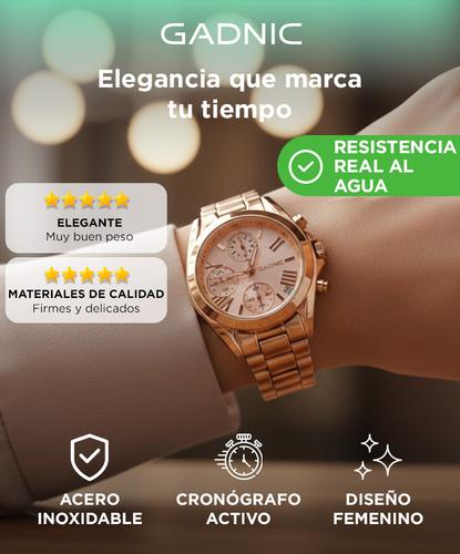 Reloj De Mujer Gadnic Cuarzo Analógico Resistente Al Agua - 1