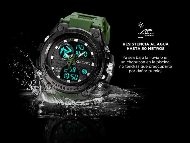 Reloj De Hombre Analogico Digital Gadnic Multifuncional Impermeable  - 3